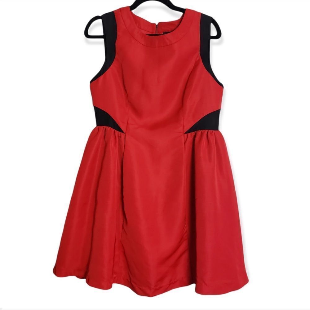 PRABAL GURUNG for Target Red & Black Dress Size 4 Fit & Flare